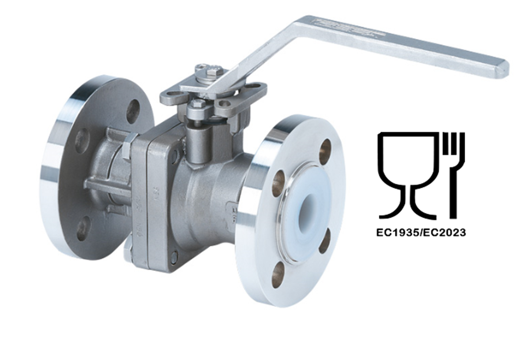 GEFA Flanged ball valve PFA Lined, DN25, EU1935 w. Hand Lever GEFA Flanged ball valve PFA Lined, DN25, EU1935 w. Hand Lever