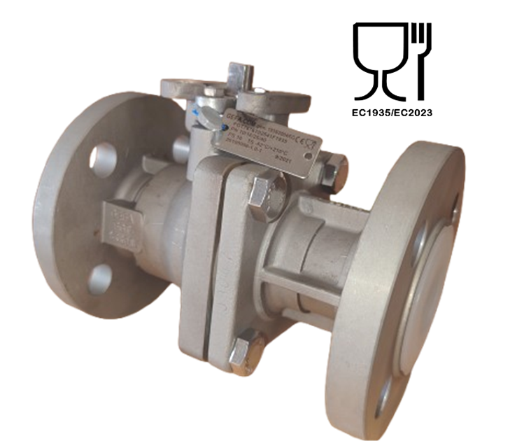 GEFA Flanged ball valve PFA Lined, DN15, EU1935 GEFA Flanged ball valve PFA Lined, DN15, EU1935