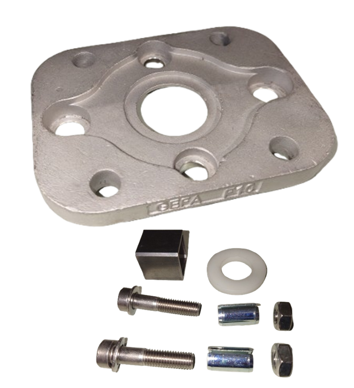 Gefa Mounting Plate & Kit for HG-valves, DN50-100, F10, #27 Gefa Mounting Plate & Kit for HG-valves, DN50-100, F10, #27