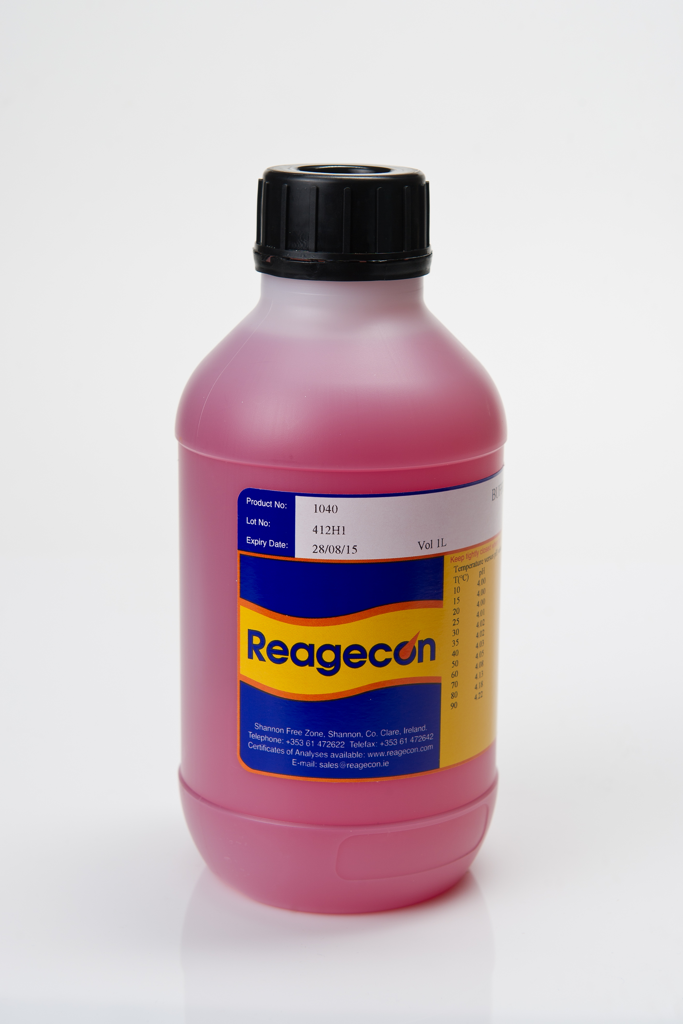 Reagecon buffer tek.1L, pH4,01 Reagecon buffer tek.1L, pH4,01