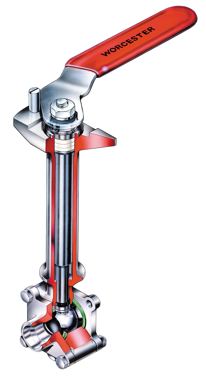 Worcester Cryogenic Ball Valve DN 40, Butt Weld Ends Worcester Cryogenic Ball Valve DN 40, Butt Weld Ends